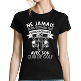 T-shirt femme golf quinquagénaire - Planetee