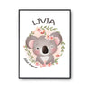 Affiche Livia Bébé d'amour Koala - Planetee