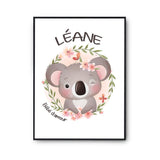 Affiche Léane Bébé d'amour Koala - Planetee