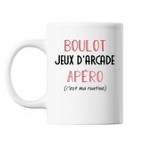 Mug Jeux Arcade C'est ma Routine Blanc - Planetee