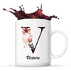 Mug Blanc Véronique Lettre Fleur - Planetee