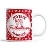 Tasse Noël Footballeuse femme Rouge - Planetee