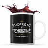 Mug Propriété de Christine - Planetee
