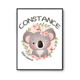 Affiche Constance Bébé d'amour Koala - Planetee