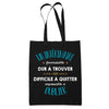 Tote Bag Formidable Intérimaire Cadeau Travail Noir - Planetee