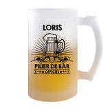 Chope de bière Loris Prénom Pilier de Bar - Planetee
