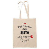 Sac Tote Bag Petit Bazar d'une Sista d'amour - Planetee