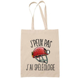 Sac Tote Bag J'peux pas Spéléologie beige - Planetee