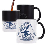 Mug Magique J'peux pas Snowboard bleu - Planetee