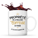 Mug blanc Propriété de la Meilleure Coiffeuse - Planetee