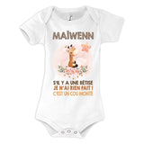 Body bébé Maïwenn Cou Monté Girafe - Planetee