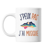 Mug Musique j'peux pas Blanc - Planetee