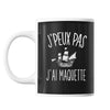Mug Maquette j'peux pas Noir - Planetee
