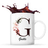 Mug Blanc Gaëlle Lettre Fleur - Planetee