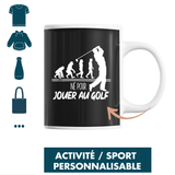 Mug Né(e) pour Activité / Sport Personnalisable - Planetee