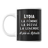 Mug prénom Lydia cadeau départ retraite - Planetee