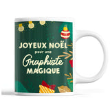 Tasse Noël Graphiste femme Vert - Planetee