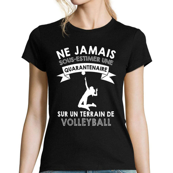 T-shirt femme volleyball quarantenaire - Planetee