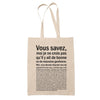 Tote Bag Gardienne Bonne ou Mauvaise Beige - Planetee