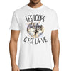 T-shirt homme loup c'est la vie - Planetee