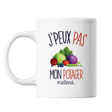 Mug Potager j'peux pas Blanc - Planetee