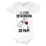 Body bébé La copine de boisson de papi Vin - Planetee