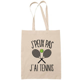 Sac Tote Bag J'peux pas Tennis beige - Planetee