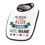 Bavoir bébé Ma mission Chiner avec Mamie - Planetee