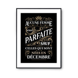 Affiche Décembre Femme Parfaite - Planetee