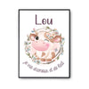 Affiche Lou Amour et Biberon de Lait Vache - Planetee