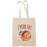 Sac Tote Bag J'peux pas Tacos beige - Planetee