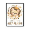 Affiche Alexandre bébé Lion Roi - Planetee