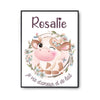 Affiche Rosalie Amour et Biberon de Lait Vache - Planetee