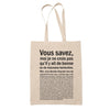 Tote Bag Teinturière Bonne ou Mauvaise Beige - Planetee
