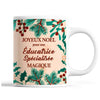 Tasse Noël Éducatrice Spécialisée femme Beige - Planetee