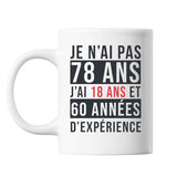 Mug 78 Ans Expérience Blanc - Planetee