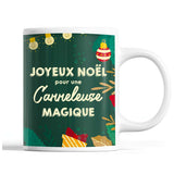 Tasse Noël Carreleuse femme Vert - Planetee