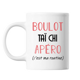 Mug Tai Chi C'est ma Routine Blanc - Planetee