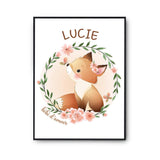 Affiche Lucie Bébé d'amour Renard - Planetee