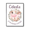 Affiche Céleste Amour et Biberon de Lait Vache - Planetee