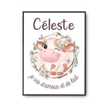 Affiche Céleste Amour et Biberon de Lait Vache - Planetee