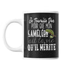 Mug Caméléon travaille dur - Planetee