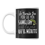 Mug Caméléon travaille dur - Planetee
