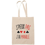 Sac Tote Bag J'peux pas Manille beige - Planetee