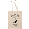 Sac Tote Bag J'peux pas Pêche beige - Planetee