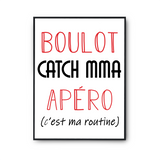 Affiche Catch MMA C'est ma Routine - Planetee