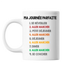 Mug blanc Aller Marcher Journée Parfaite - Planetee