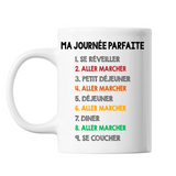 Mug blanc Aller Marcher Journée Parfaite - Planetee
