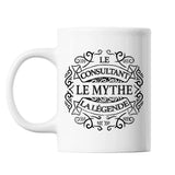 Mug Consultant Le Mythe la Légende blanc - Planetee