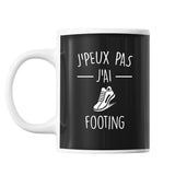 Mug footing j'peux pas Noir - Planetee